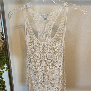 Lace razor back tank top